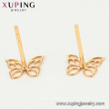 95521 xuping shopping online top grade with charm butterfly popular 18k gold plated stud earring